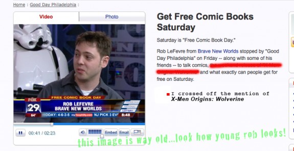 Rob on tv last year!